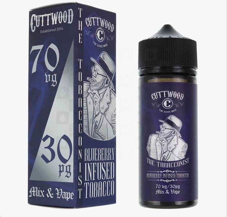 Blueberry Infused Tobacco | The Tobacconist by Cuttwood E Liquid | 100ml Short Fill