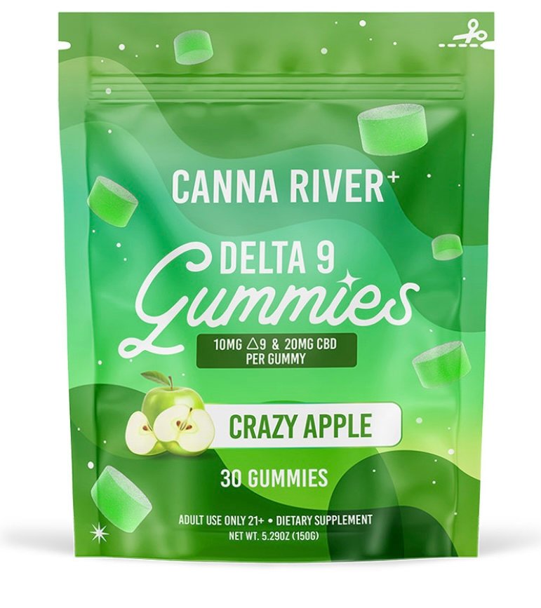 DELTA 9 THC GUMMIES WITH CBD – CRAZY APPLE – CANNA RIVER
