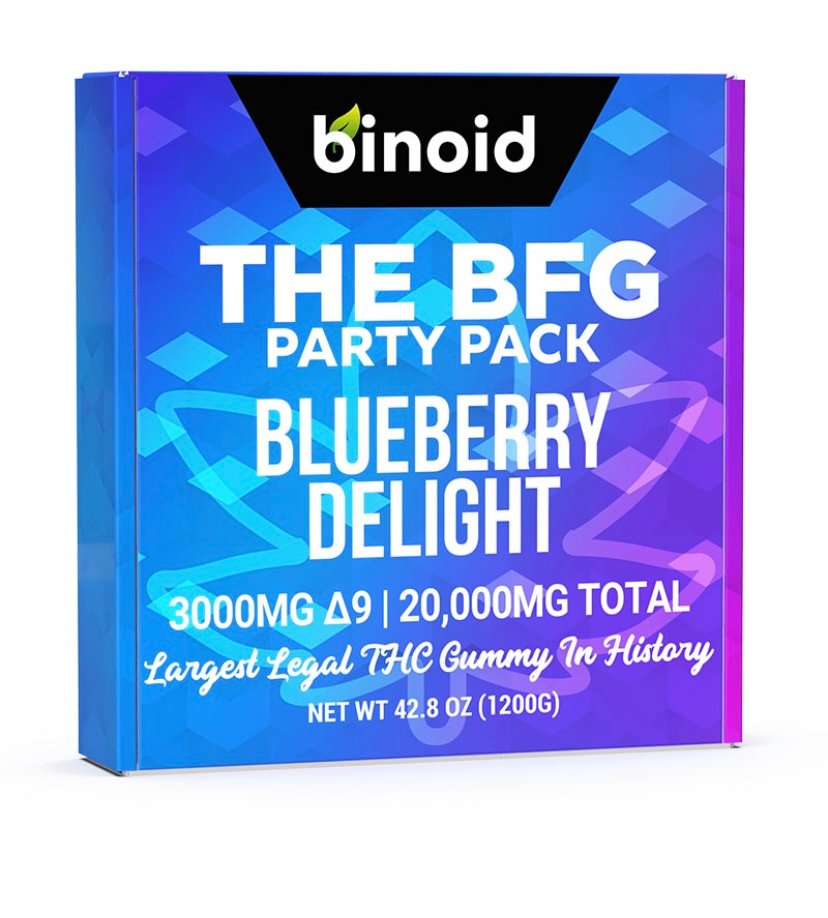 THE BFG PARTY PACK THC GUMMY – BLUEBERRY DELIGHT – 20,000MG – BINOID