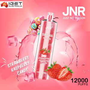 JNR SHISHA HOOKAH – STRAWBERRY RASPBERRY CANDY – 12000 PUFFS